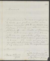 4 vues  - Beltzmeyer, [Johann Jacob]. Lettre autographe signée à [François] Tronchin.- Berne, 8 juin 1781 (ouvre la visionneuse)
