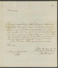 4 vues Beltzmeyer, [Johann Jacob]. Lettre autographe signée à [François] Tronchin, aux Délices, près Genève.- Berne, 19 juillet 1772 (taxe postale)