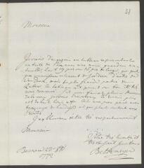 4 vues Beltzmeyer, [Johann Jacob]. Lettre autographe signée à [François] Tronchin, aux Délices, près Genève.- Berne, 23 octobre 1772 (taxe postale)