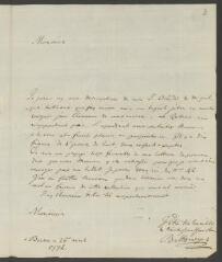6 vues Beltzmeyer, [Johann Jacob]. Lettre autographe signée à [François] Tronchin, aux Délices, près Genève.- Berne, 26 avril 1772