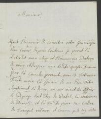 4 vues  - Funck, S[igmund] Em[anuel]. Lettre autographe signée [à François Tronchin].- Berne, 21 septembre 1777 (taxe postale) (ouvre la visionneuse)