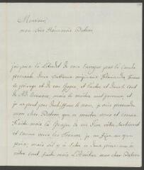 4 vues Funck, S[igmund] Em[anuel]. Lettre autographe signée [à François Tronchin].- Berne, 7 décembre 1777 (taxe postale)