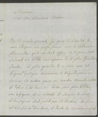 4 vues  - Funck, S[igmund] Em[anuel]. Lettre autographe signée [à François Tronchin].- Berne, 18 janvier 1778 (taxe postale) (ouvre la visionneuse)