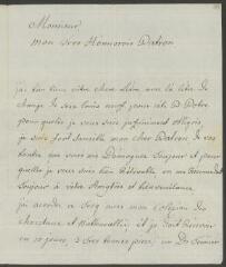 4 vues  - Funck, S[igmund] Em[anuel]. Lettre autographe signée [à François Tronchin].- Berne, 27 février 1778 (taxe postale) (ouvre la visionneuse)