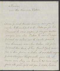 4 vues  - Funck, S[igmund] Em[anuel]. Lettre autographe signée [à François Tronchin].- Berne, 24 avril 1778 (taxe postale) (ouvre la visionneuse)