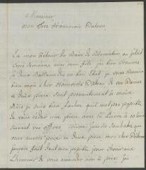 4 vues Funck, S[igmund] Em[anuel]. Lettre autographe signée à [François Tronchin].- Berne, 27 août 1778 (taxe postale)