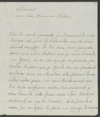 4 vues  - Funck, S[igmund] Em[anuel]. Lettre autographe signée à [François Tronchin].- Berne, 4 septembre 1778 (taxe postale) (ouvre la visionneuse)