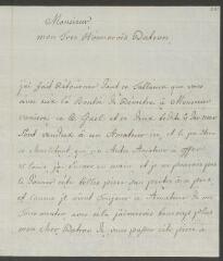 4 vues  - Funck, S[igmund] Em[anuel]. Lettre autographe signée [à François Tronchin].- Berne, 24 novembre 1778 (taxe postale) (ouvre la visionneuse)