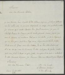 4 vues  - Funck, S[igmund] Em[anuel]. Lettre autographe signée à [François] Tronchin, aux Délices, à Genève.- Berne, 29 octobre 1779 (taxe postale) (ouvre la visionneuse)