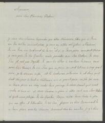4 vues Funck, S[igmund] Em[anuel]. Lettre autographe signée [à François Tronchin].- Berne, 4 novembre 1779 (taxe postale)