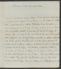 4 vues  - Funck, S[igmund] Em[anuel]. Lettre autographe signée à [François] Tronchin, aux Délices, à Genève.- Berne, 10 novembre 1780 (taxe postale) (ouvre la visionneuse)
