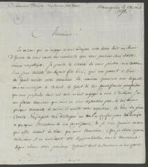 4 vues  - Dalberg [d\'Alberg] fils, baron de. Lettre autographe signée à François Tonchin, aux Délices, près Genève.- Mannheim, 24 août 1791 (ouvre la visionneuse)