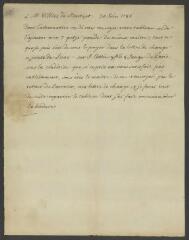 2 vues  - [Tronchin, François]. Copie autographe non signée d\'une lettre à [Johann Baptist] Villiez de Bariset.- 30 juin 1786 (ouvre la visionneuse)