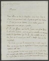 2 vues [Tronchin, François]. Copie autographe non signée d'une lettre à [Johann Baptist] Villiez de Bariset.- Délices, 16 juin 1786