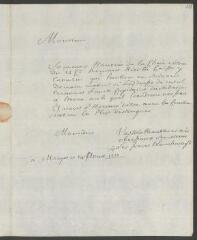 4 vues  - Blanchenay, les frères. Lettre autographe signée à [François] Tronchin, aux Délices, à Genève.- Morges, 14 août 1777 (taxe postale) (ouvre la visionneuse)