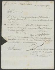 2 vues  - Blanchenay, les frères aînés. Lettre à [François] \'Tronchin des Délices\', Genève.- Morges, 9 mars 1788 (taxe postale) (ouvre la visionneuse)