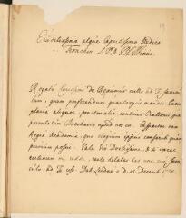 4 vues  - Albinus, B[ernard] S[iegfried]. Lettre autographe signée à Théodore Tronchin.- Leyde, 15 décembre 1738 (en latin, l\'adresse en néerlandais) (ouvre la visionneuse)
