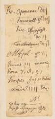 2 vues [Boerhaave, Hermann]. Ordonnance autographe, la date et le nom du destinataire de la main de Théodore Tronchin, pour 