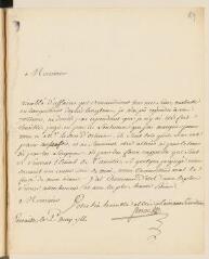 4 vues Senac, [Jean-Baptiste]. Lettre non autographe signée [à Théodore Tronchin].- Versailles, 2 mai 1766