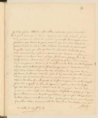 4 vues  - Sinety, [André-Louis de]. Lettre autographe signée à [Théodore] Tronchin, au Palais Royal, à Paris.- Versailles, 29 septembre 1768 (ouvre la visionneuse)