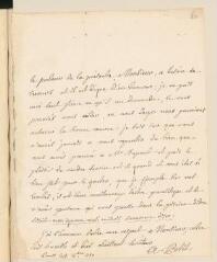 4 vues  - Petit, A[ntoine]. Lettre autographe signée à [Théodore] Tronchin, à Paris.- Paris, 24 octobre 1770 (ouvre la visionneuse)