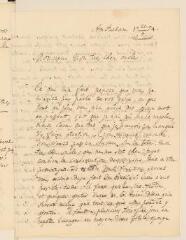 4 vues Tronchin, T[héodore]. Lettre autographe signée à son oncle [soit cousin Jean Tronchin].- Amsterdam, 21 mai 1754