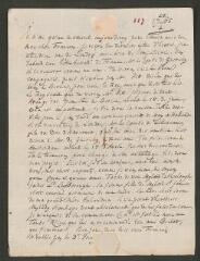 2 vues [Tronchin, Théodore]. Lettre autographe non signée à son fils François[-Louis] Tronchin, à Londres.- 25 février 1765 (taxe et marque postales)