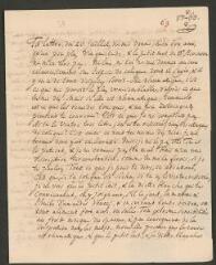 4 vues [Tronchin, Théodore]. Lettre autographe non signée à son fils [François-Louis] Tronchin, à Glasgow.- 8 août 1763 (taxes et marque postale)
