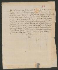 2 vues [Tronchin, Théodore]. Lettre autographe non signée à son fils François[-Louis] Tronchin, à Edimbourg.- 5 décembre 1764 (taxes et marque postale)