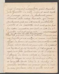 4 vues Copie ancienne, d'une main non identifiée, d'un contrat d'engagement de deux servantes passé par [Philippe de Gentils], marquis de Langallerie, 