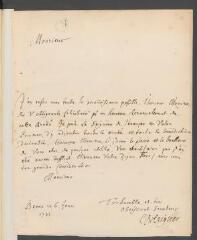 4 vues Steiguer [Steiger], C[hristoph]. Lettre autographe signée [à Jean Tronchin].- Berne, 6 janvier 1731