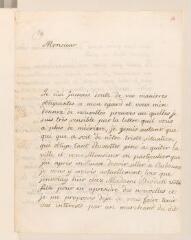 4 vues  - Mallet, Jean. Lettre non autographe signée au conseiller [Jean] Tronchin, chez lui.- Genève, 17 septembre 1737 (ouvre la visionneuse)