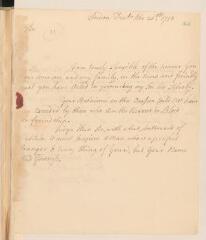 2 vues Rowley, Will[iam]. Lettre de remerciements autographe signée à [Jacob Tronchin-Calandrini ?].- Londres, 26 décembre 1758 (en anglais)