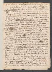4 vues [Tronchin, Jean]. Brouillon autographe non signé d'une lettre à [Marie-Claire Deschamps de Marcilly, seconde épouse d'Henry Saint-John vicomte] Bolingbroke.- 19 août 1729