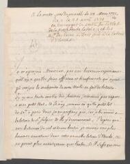 4 vues  - Piégu Vanterol, [François de Philibert de]. Lettre autographe signée à [Jean] Tronchin, conseiller d\'Etat, à Genève.- Lamotte près de Grenoble, 24 mars 1731 (taxe, marque et annotation postales) (ouvre la visionneuse)