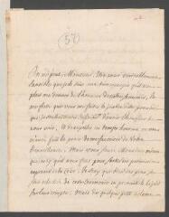 8 vues  - Lisle Chandieu [id est Esaïe de Chandieu de l\'Isle, allié Pellissari]. Lettre autographe signée à [Jean] Tronchin, conseiller d\'Etat, à Genève.- Douai, 17 octobre 1731 (ouvre la visionneuse)