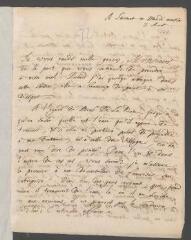 4 vues  - Turrettini, [Jean-Alphonse]. Lettre autographe signée [à Jean Tronchin], procureur général, à Genève.- Saconnex, 3 août [1723] (ouvre la visionneuse)