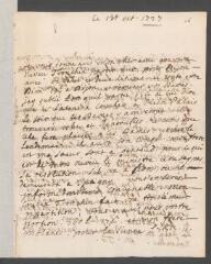 4 vues M[olènes] Tr[onchin], [Anne]. Lettre autographe, signée d'initiales, à son mari [Jean]Tronchin, chez Joli, receveur général de la ville de Dijon, à Dijon.- 15 octobre 1727 (taxe et marque postales)