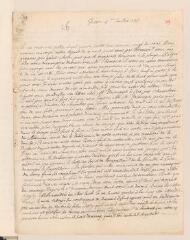 4 vues Crommelin, P[ierre]. Lettre autographe signée à Jean Tronchin, à Lyon.- Genève, 4 juillet 1735