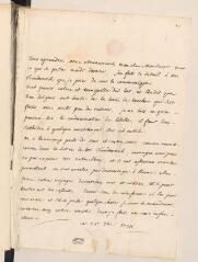 2 vues [Du Pan le jeune, Jean-Louis]. Lettre autographe non signée à [Jean-Robert] Tronchin].- Genève, 24 septembre 1734
