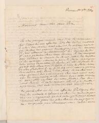 4 vues T[ronchin], J[ean-]R[obert]. Lettre autographe signée à son père [Jean] Tronchin, à Genève.- Berne, 5 septembre 1734 (taxe postale)