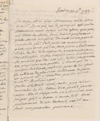 4 vues [Saladin de Crans, Antoine]. Lettre autographe non signée [à Jacob Tronchin].- Genève, 30 décembre 1782
