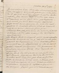 4 vues [Saladin de Crans, Antoine]. Lettre autographe non signée à Jacob Tronchin, au Palais Royal, à Paris.- Genève, 22 novembre 1780