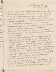 4 vues  - [Saladin de Crans, Antoine]. Lettre autographe non signée à Jacob Tronchin chés M. le Comte [Jean] Diodati, ministre du duc de Meklenbourg, rue de la Michodière, à Paris\'.- Crans par Versoix, 14 juillet 1783 (ouvre la visionneuse)