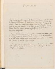 4 vues  - [Bonnet, Charles]. Lettre non autographe, signée \'l\'Infirme de Genthod\', à [François] Tronchin, aux Délices.- Genthod, 11 juin 1791 (ouvre la visionneuse)