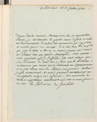 4 vues  - [Bonnet, Charles]. Lettre non autographe, signée \'le Solitaire de Genthod\', à [François] Tronchin, aux Délices.- Genthod, lundi 26 juillet 1784 (ouvre la visionneuse)