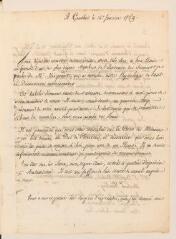 4 vues  - [Bonnet, Charles]. Lettre autographe non signée [à François Tronchin].- Genthod, 14 janvier 1769 (ouvre la visionneuse)