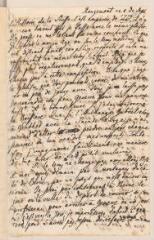 4 vues Muller, J[ean de]. Lettre autographe signée à [Jean-Robert] Tronchin-Boissier, à Genève.- Rougemont, 4 septembre 1779 (taxe postale)
