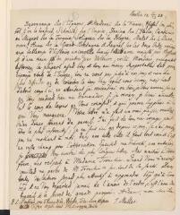 4 vues Muller, J[ean de]. Lettre autographe signée à Charles[-Richard] Tronchin, à Bessinge, par Genève.- Berlin, 13 novembre 1780 (taxes postales)