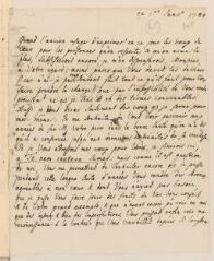 4 vues M[uller], J[ean de]. Lettre autographe, signée d'initiales, [à Jean-Robert Tronchin-Boissier].- 1er janvier 1784